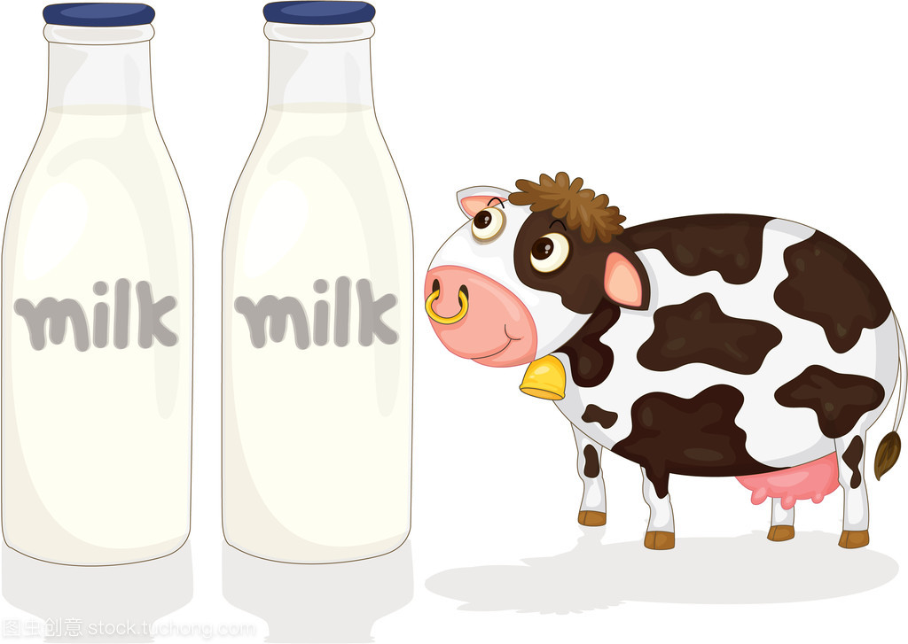 外包装milk和一头牛