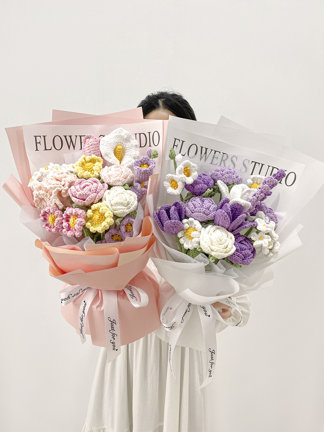 仿真花花束包装视频