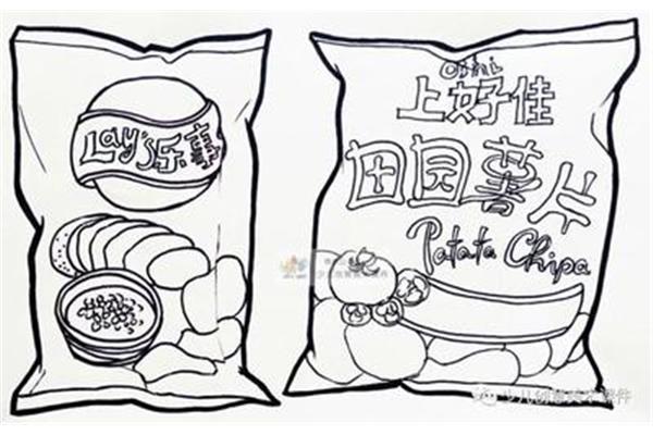 简笔画食品包装带