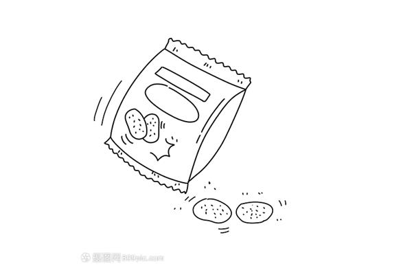 简笔画食品包装带