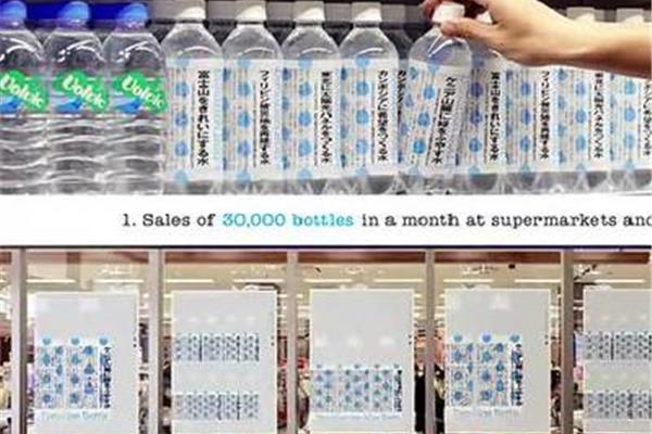 报纸变成矿泉水包装