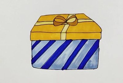 礼物包装简笔画