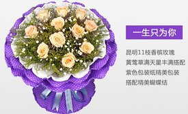 紫色包装纸配什么好看