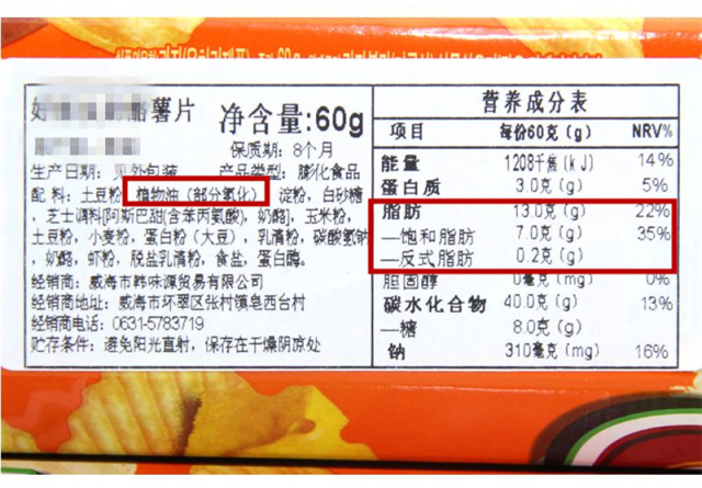 糖在食品包装的信息